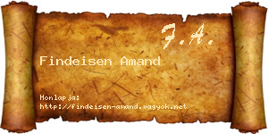 Findeisen Amand névjegykártya